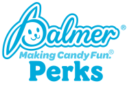 Palmer Perks logo, making candy fun