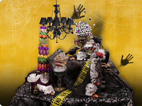Halloween Party Candy Towers