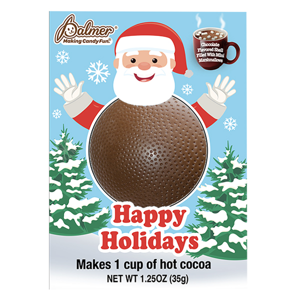 Happy Holidays hot cocoa ball