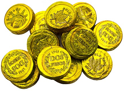 Assorted Gold Coins; 24lb Bulk